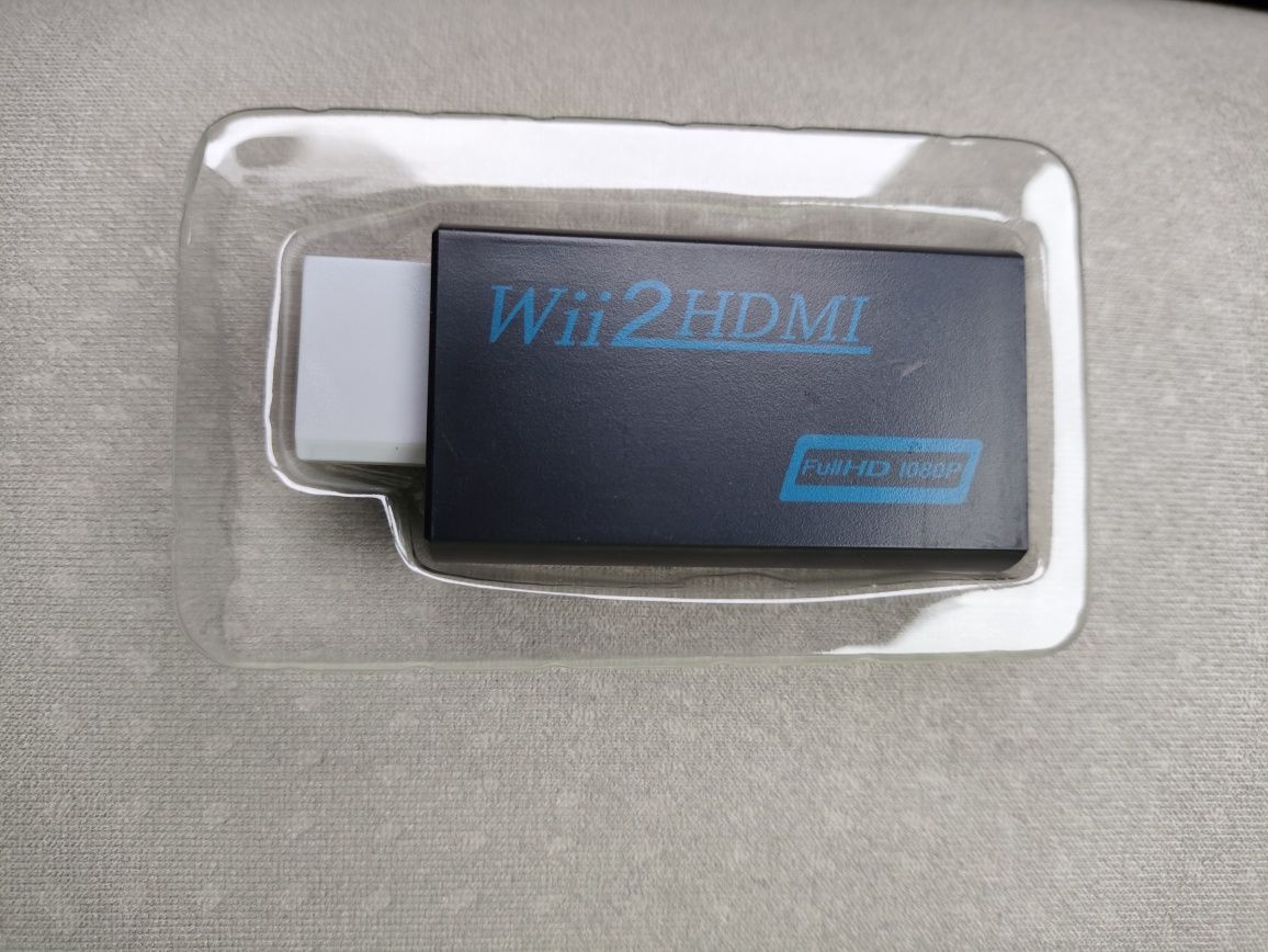 Conversor Adaptador Wii para HDMI Full HD 1080P entrada Áudio 3,5 mm