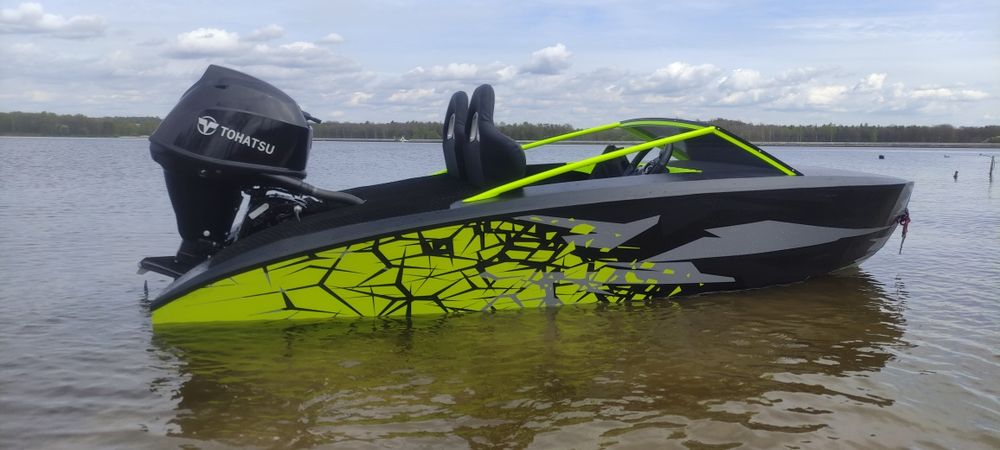 motorówka aluminiowa ślizgaczspeedster360 silnik tohatsu epts 30 zamia