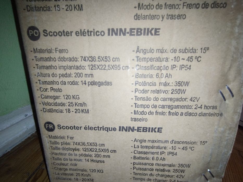 Bicicleta Eléctrica NOVA Innova Scooter Eléctrico Inn-Ebike