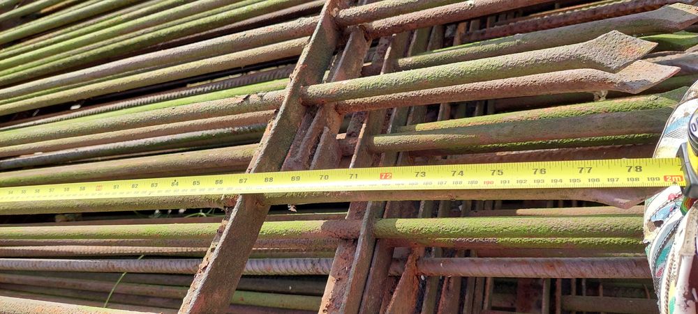 Stalowe przęsła fi 18mm wysokość 200 cm czuby ręcznie kute wypasione !