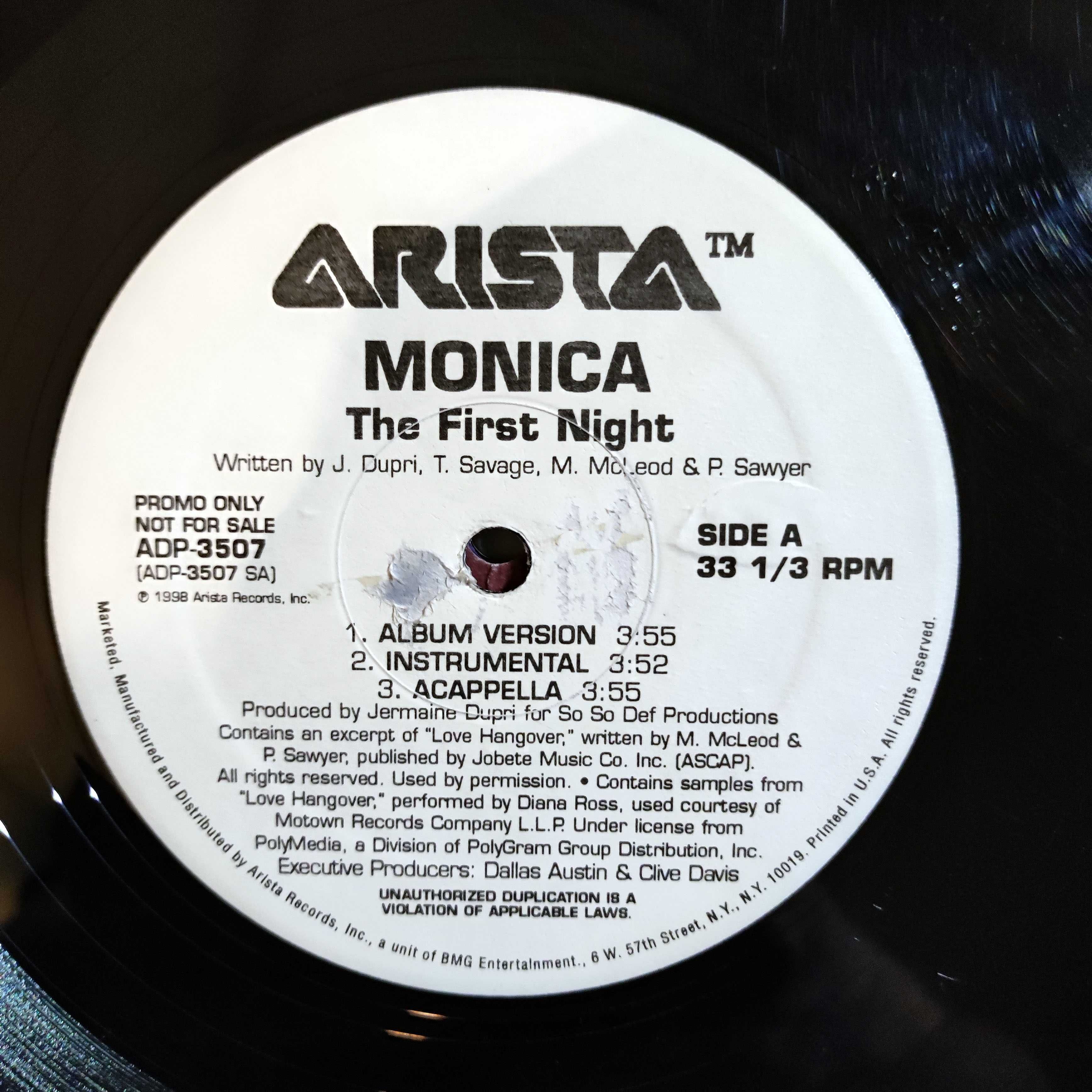 Monica - The First Night (1998r. Artista Rec.) LP 12" winyl