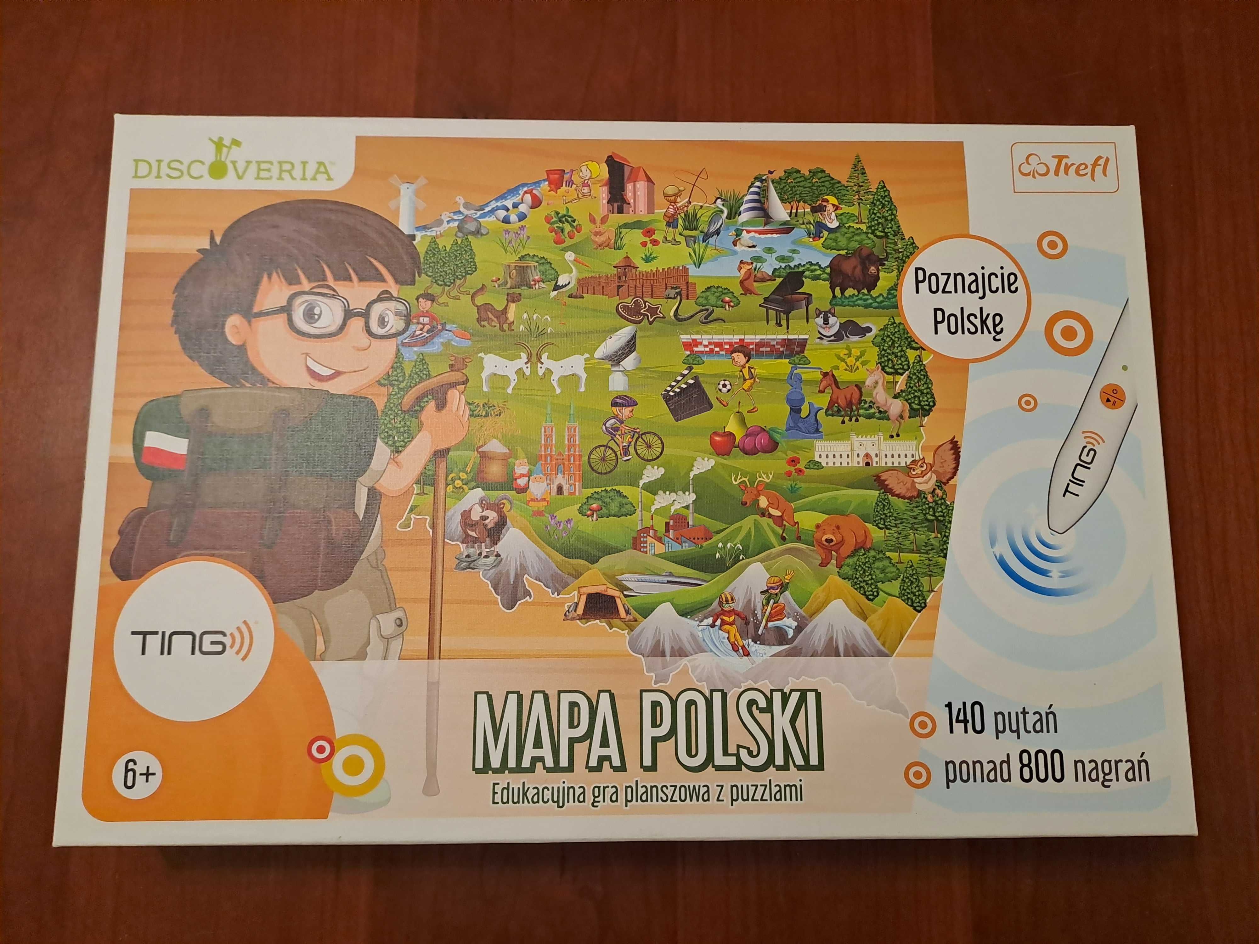 Gry planszowe dla dziecka-5 sekund,ting Mapa Polski, Wiem, Gdybyś był