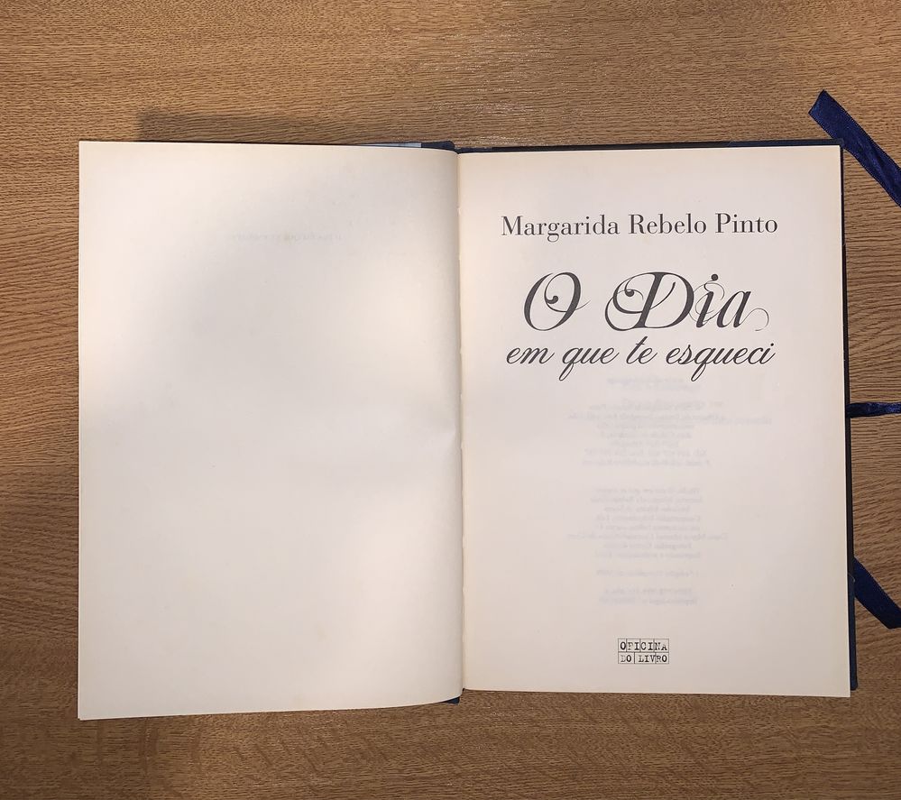 LIVRO: O Dia em que te esqueci