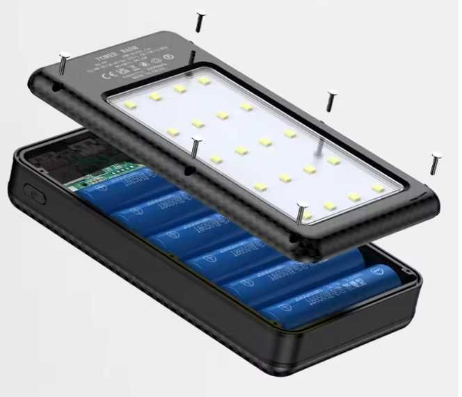 Корпус павербанка  18650 з ліхтарем