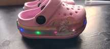 Klapki sandały jednorożec  crocs 20 różowe świecące 12cm