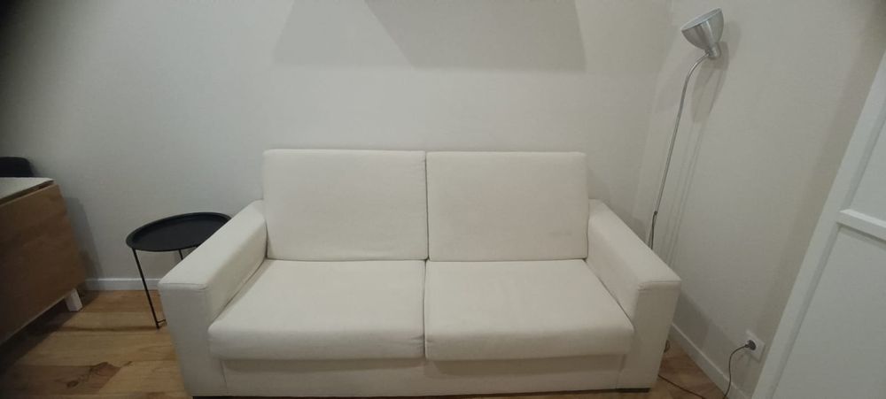 Sofá 2 lugares Branco/bege