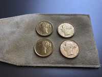 4 libras moeda de ouro Victoria Solteira (gold sovereign)