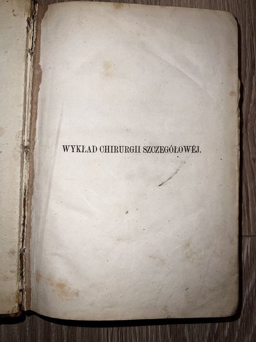 Medycyna Wykład chirurgii emmerta antyk 1873