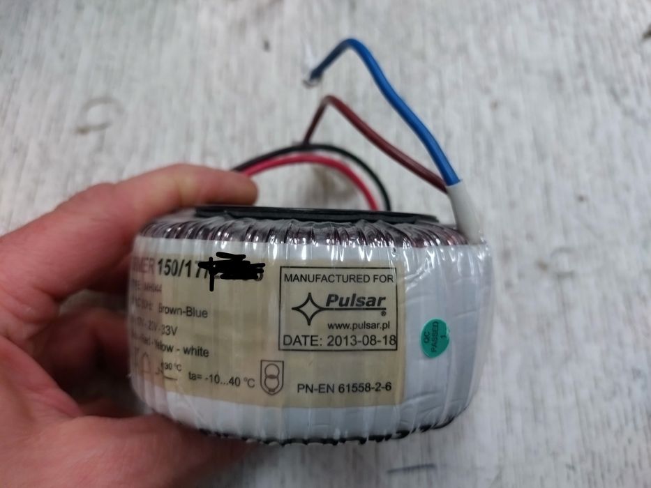 transformator toroidalny pulsar 150va  17v