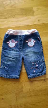 Spodnie jeansowe dla dziewczynki rozmiar 56 na 1-2 miesiące