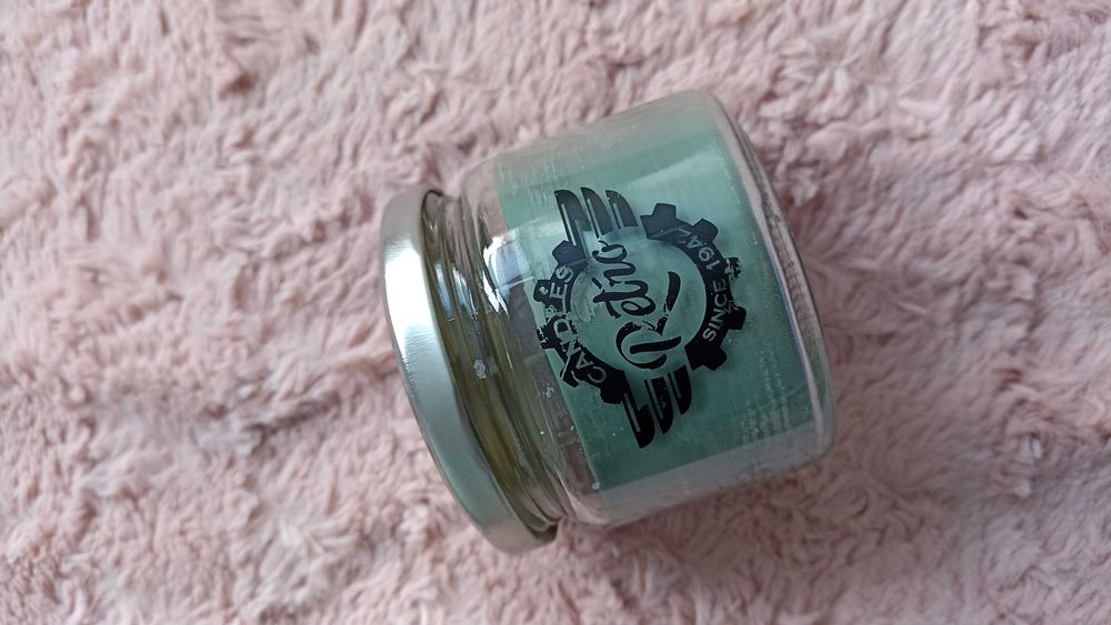 Świeca w słoiku turkusowa, długo czas palenia