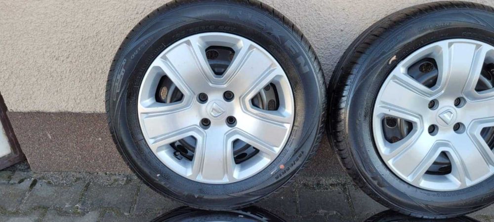 Koła stalowe DACIA 4X100 z oponami 185/65 R15 lato czujniki