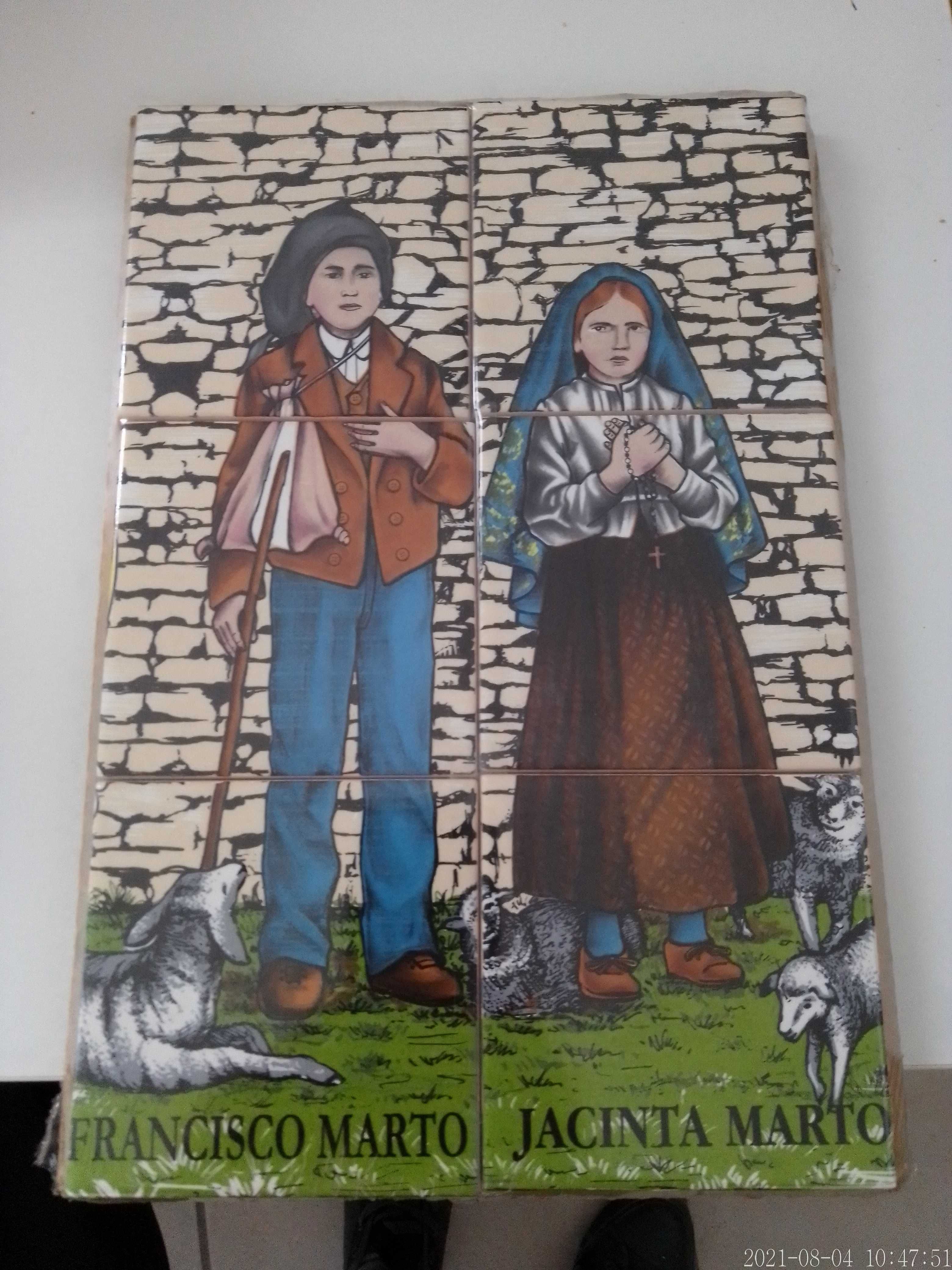 Painel Pastorinhos de Fátima 30x20CM Quadro Francisco E Jacinta BEATOS