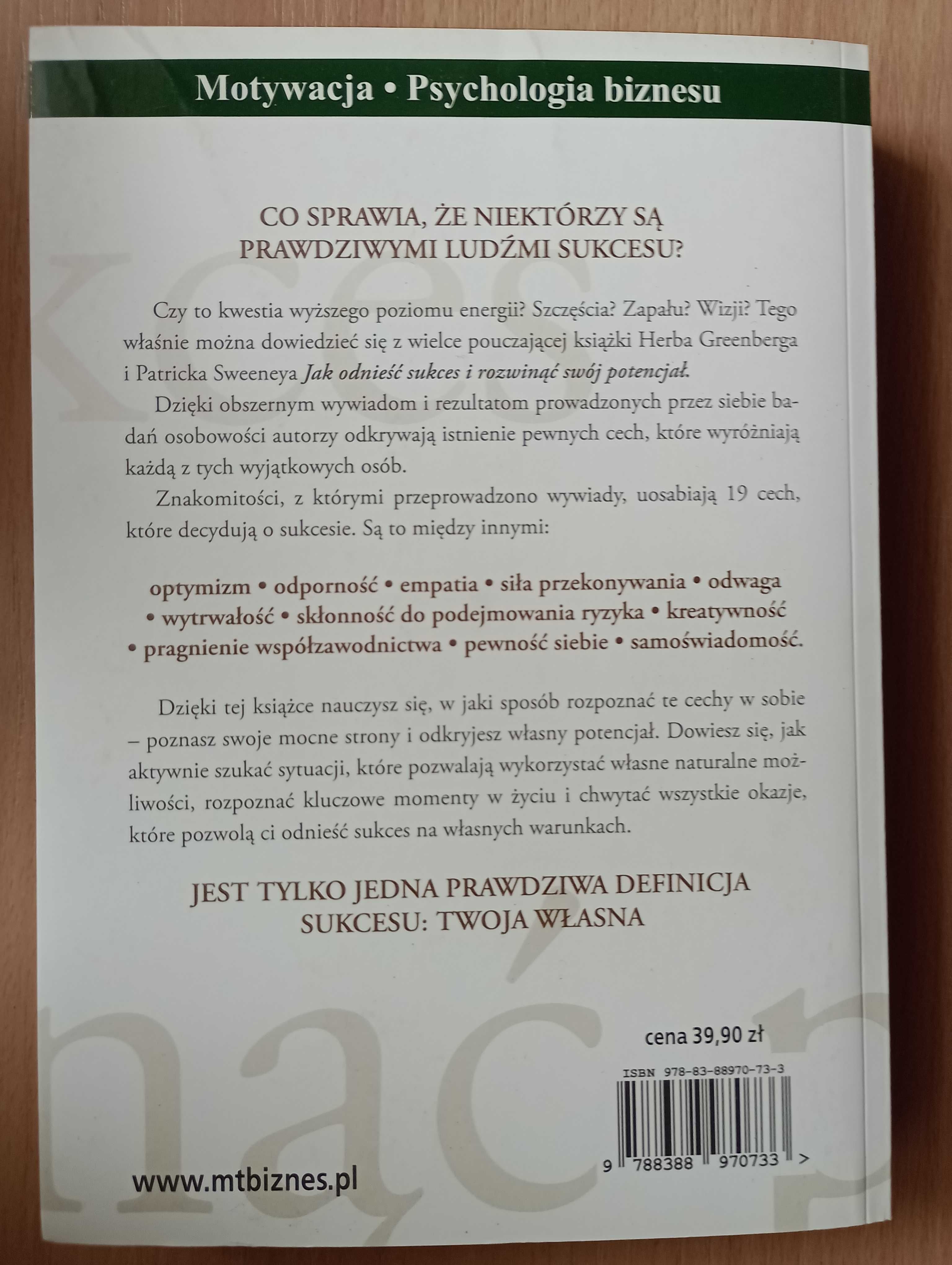 Greenberg, Sweeney: Jak odnieść sukces i rozwinąć swój potencjał