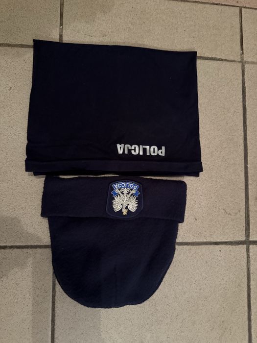 Czapka zimowa oraz komin zestaw Policja