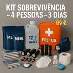 KIT SOBREVIVÊNCIA – 4 Pessoas – 3 Dias