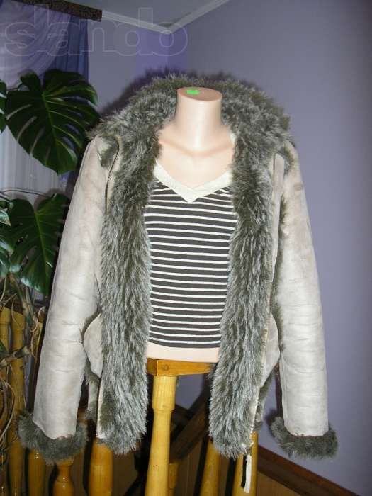 Дубленка куртка жіноча женская  штучне хутро з довгим ворсом .Фірмова.