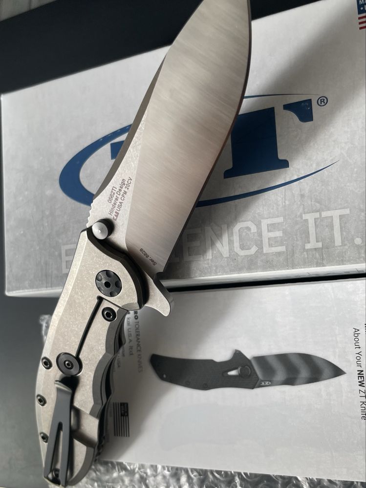 нож Zero Tolerance ZT 0562Ti Rick Hinderer 3.5" CPM-20CV, Оригинал