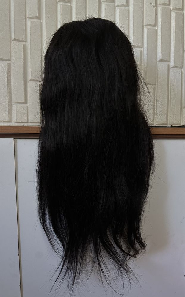 Перука довга з натурального волосся парик настоящие волосы длиные