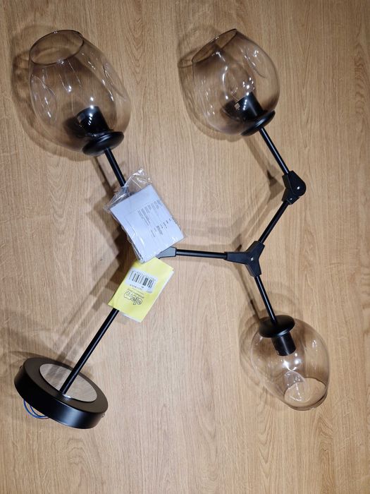 Elem Boston 1962/3 BLACK - BL lampa wisząca zwis 3x60W E27 czarna