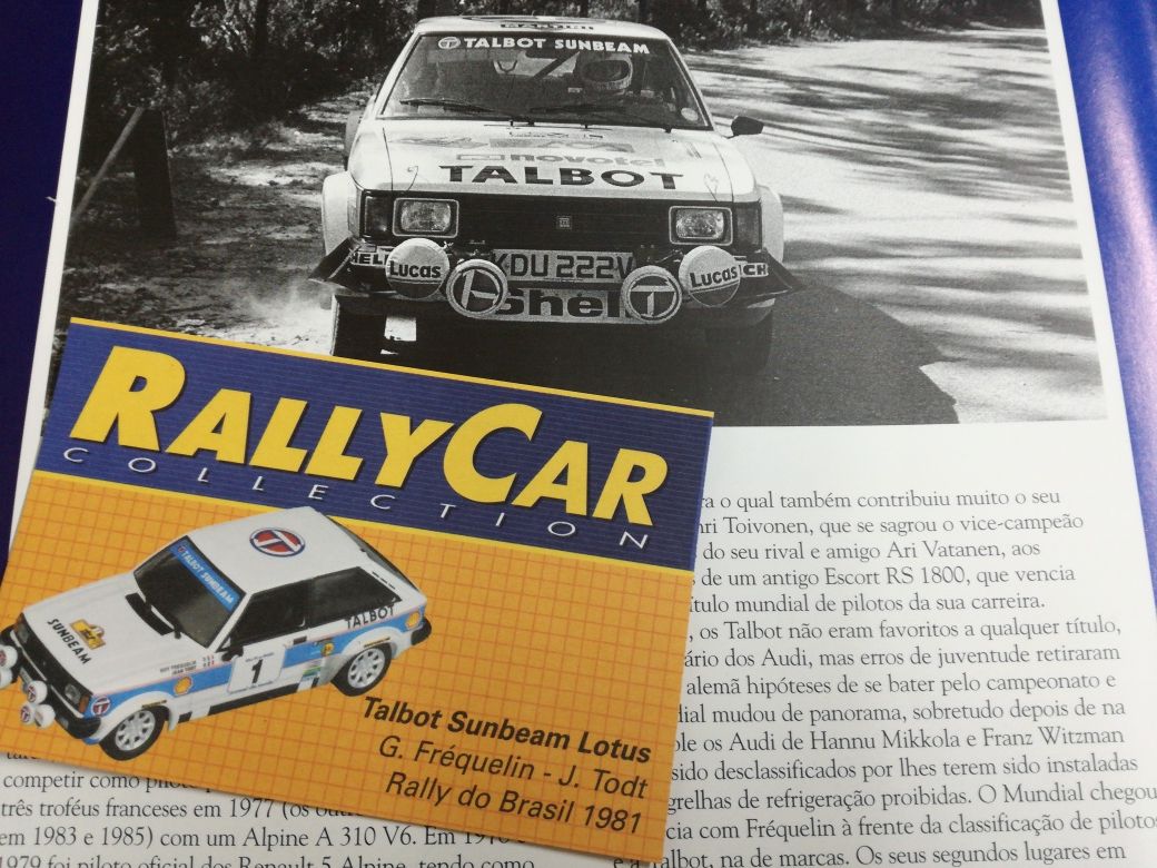 Miniatura 1/43 Sunbeam Talbot Lotus G. Frequelin Rally do Brasil 1981