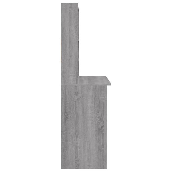 Vidaxl Biurko Z Półkami, Szary Dąb Sonoma, 102X45X148 Cm