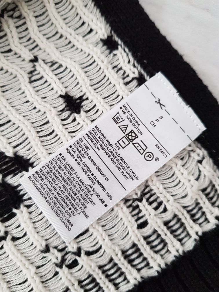 Ponczo z kapturem narzutka sweterem Old navy Gap s 6/7
