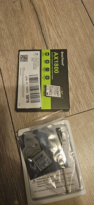 BrosTrend WiFi 6 karta WiFi do laptopa, dwuzakresowa 1800 Mbps