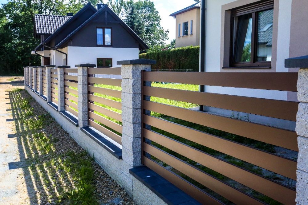 Przęsło ogrodzeniowe aluminiowe panel ogrodzenie płot palisada alu hit