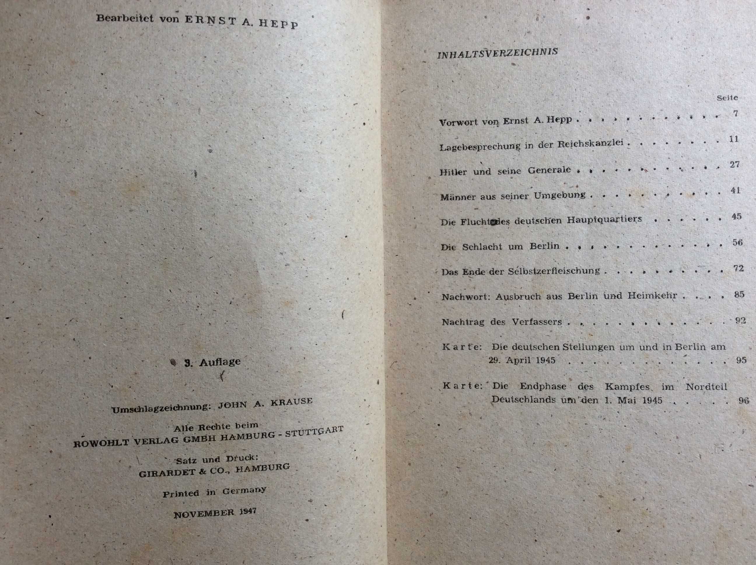 Os últimos dias da Chancelaria do Reich , 1947