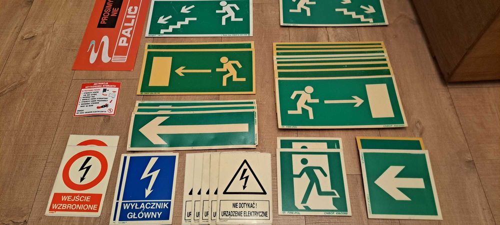 znaki ewakuacyjne znaki informacyjne 82 szt