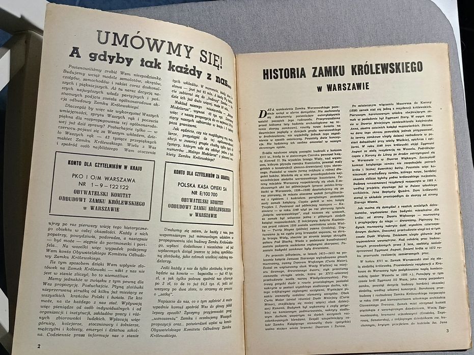 Mały Modelarz Nr 5/1971 - Zamek Królewski w Warszawie 

Na sprzedaż or