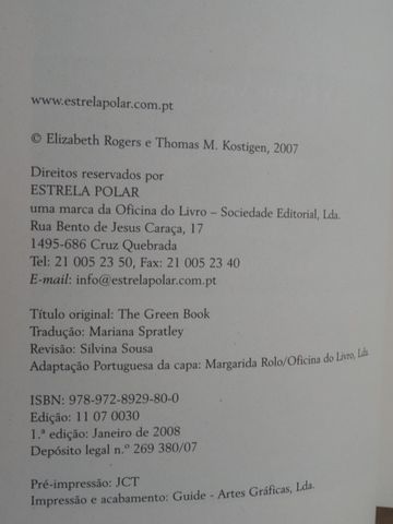 O Livro Verde de Thomas M. Kostigen - 1ª Edição
