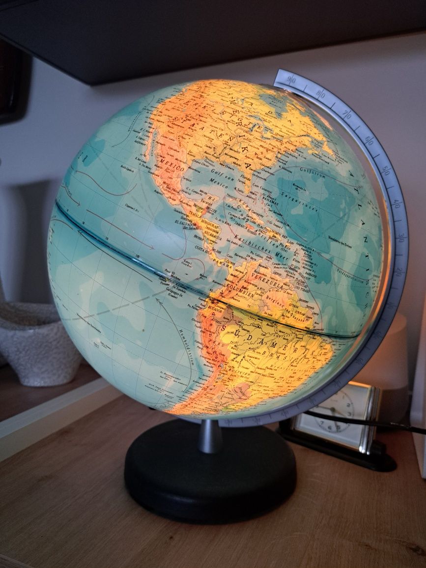 Duży globus podświetlany,38cm,lampa,globus,Germany,kolekcje