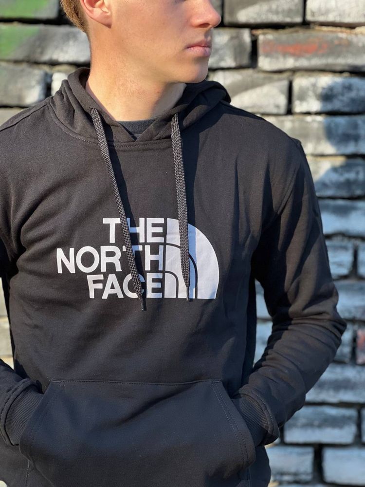 Чоловічі чорні худі TNF big logo The North Face оригінал casual теплі