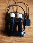 Sony Vr Move 2 Sztuki + Stacja Dokująca ładowarka Ps3 Ps4 Ps5