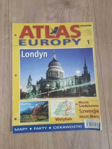 Czasopismo kolekcji Deagostini Atlas Europy nr. 1