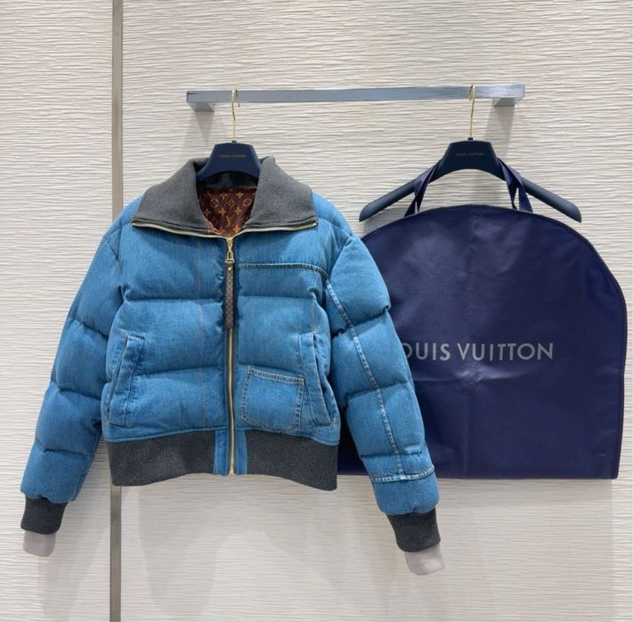 Louis vuitton kurtka bomber jeans  denim puffer