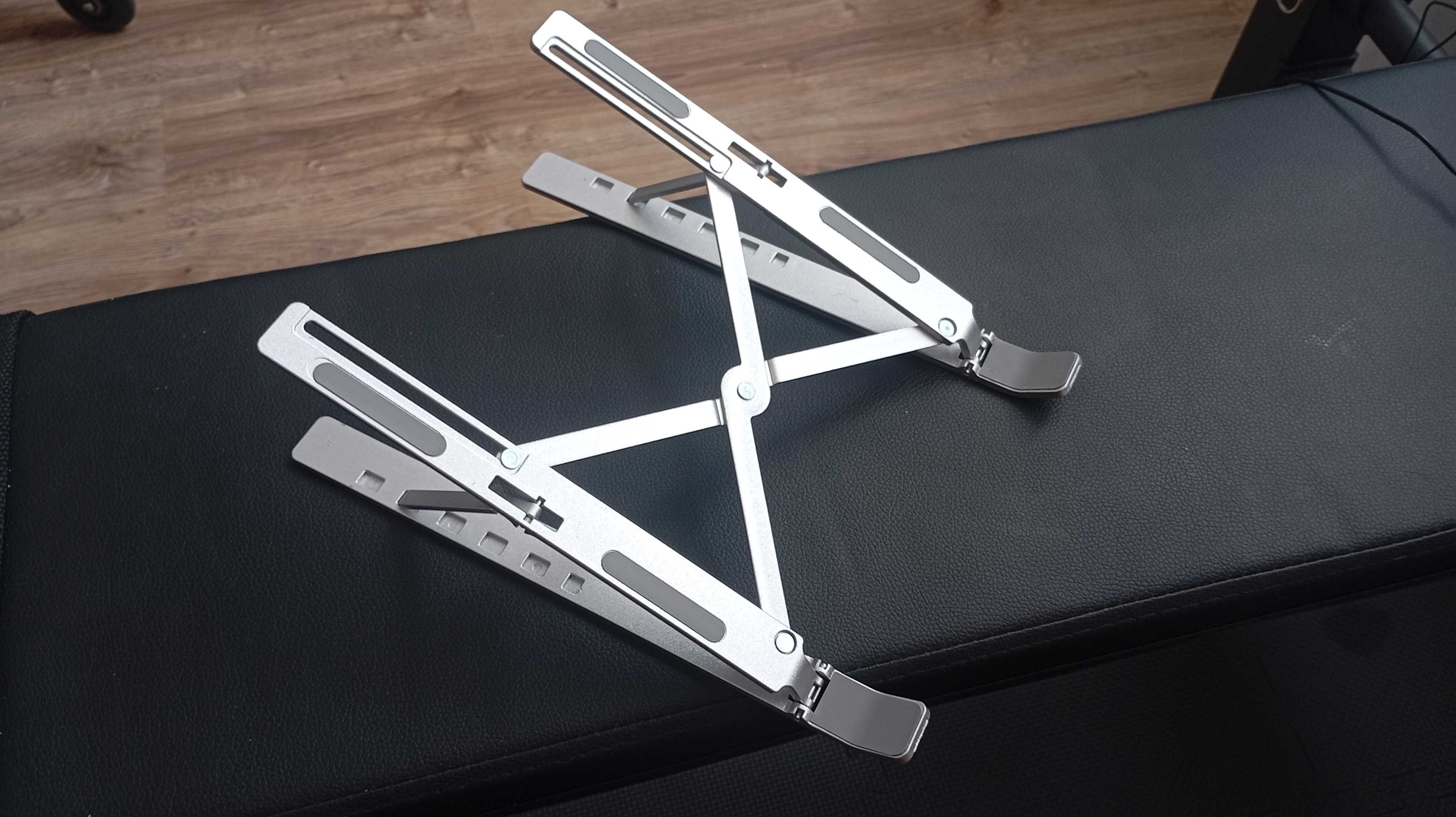 Przenośny regulowany stojak podstawa do laptopa aluminiowy - Nowy