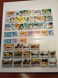 Klaser ze znaczkami pocztowymi, znaczki świata.