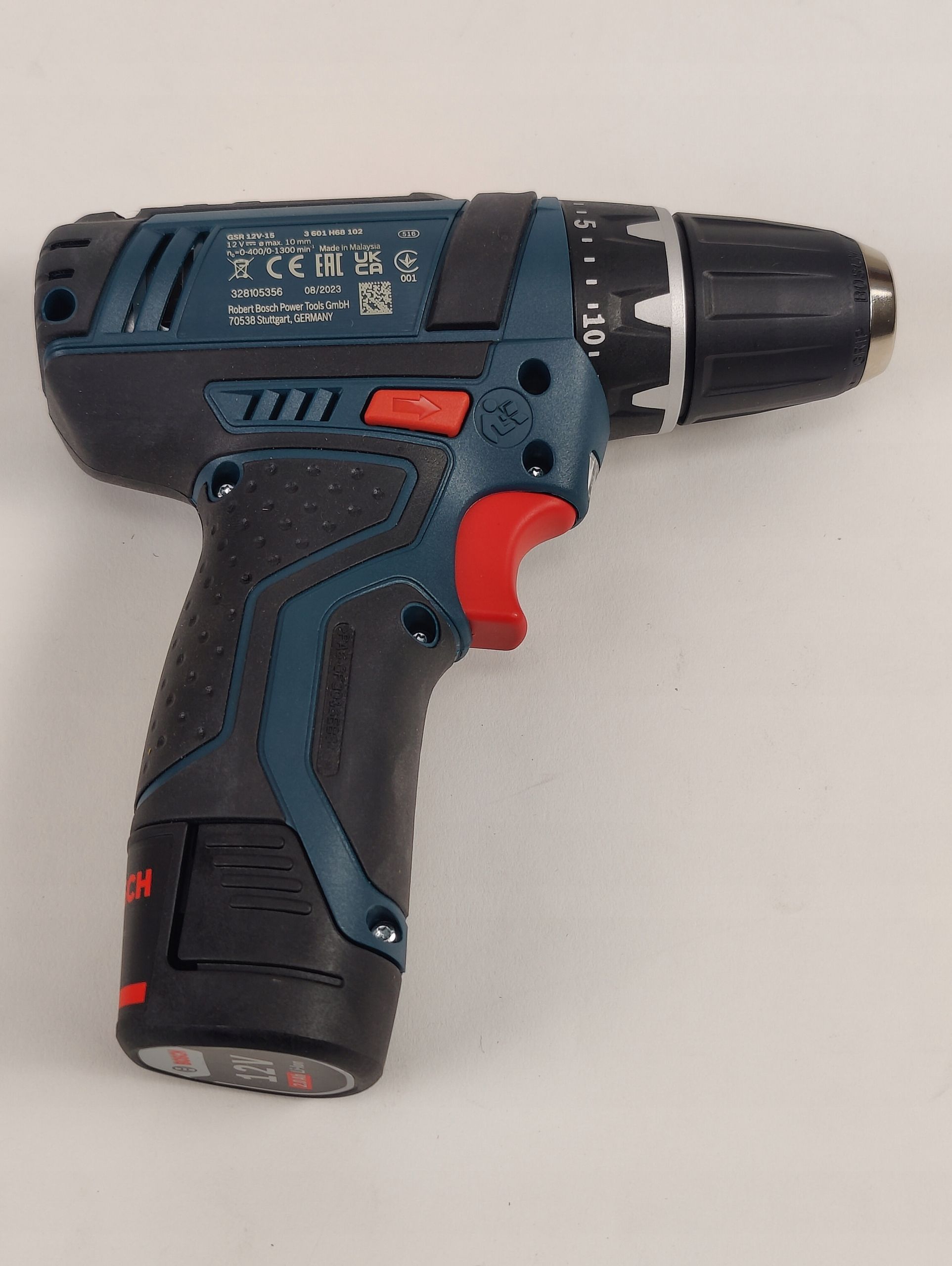 Wkrętarka Bosch zasilanie akumulatorowe 12 V GSR 12V-15 2x akumulator