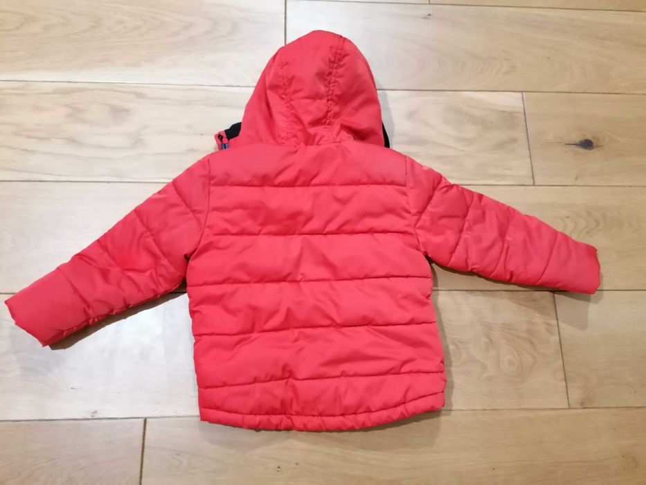 Primark pomarańczowa ocieplana kurtka z kapturem 98cm 2-3 lata