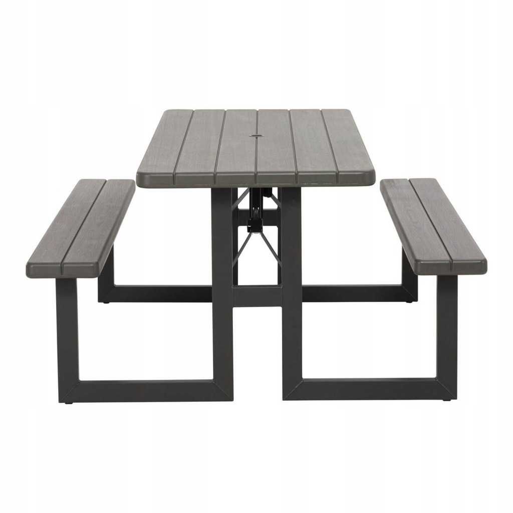 składany zestaw ogrodowy stół/ławki 183 x 142 x 75