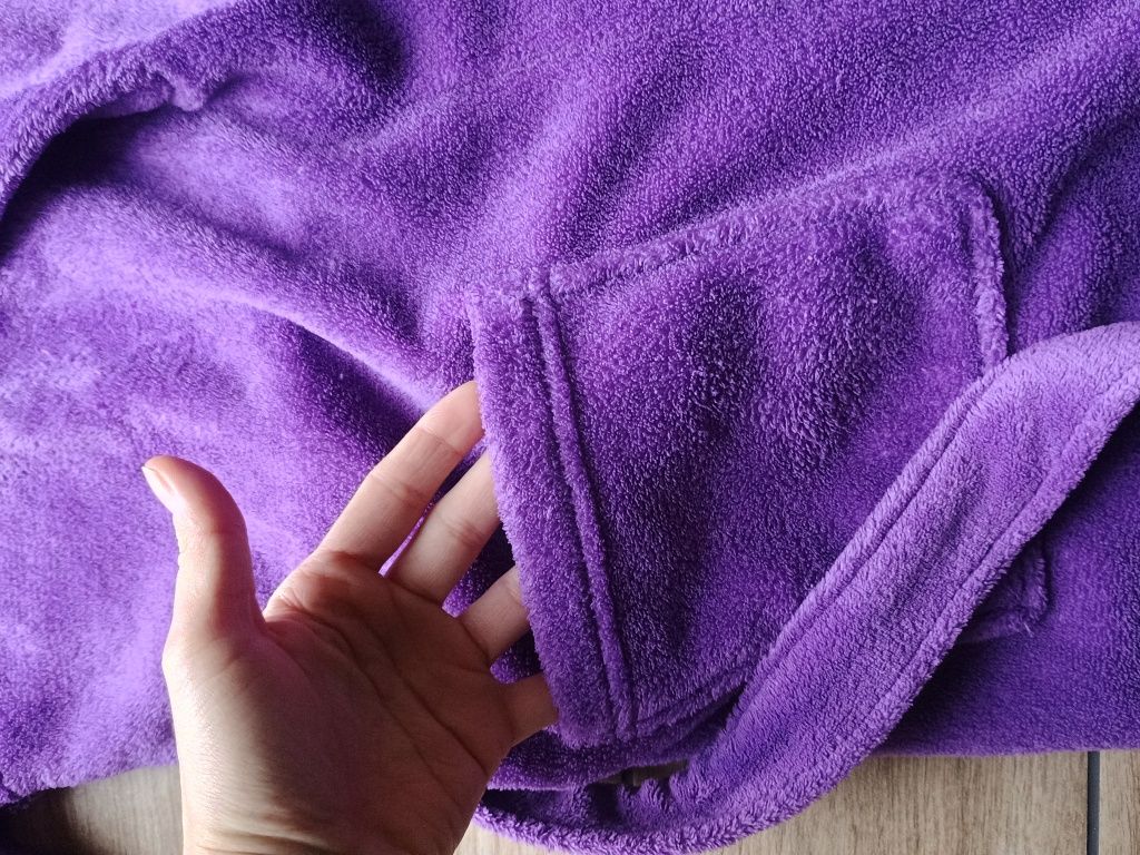 Damski fioletowy ciepły szlafrok S/M