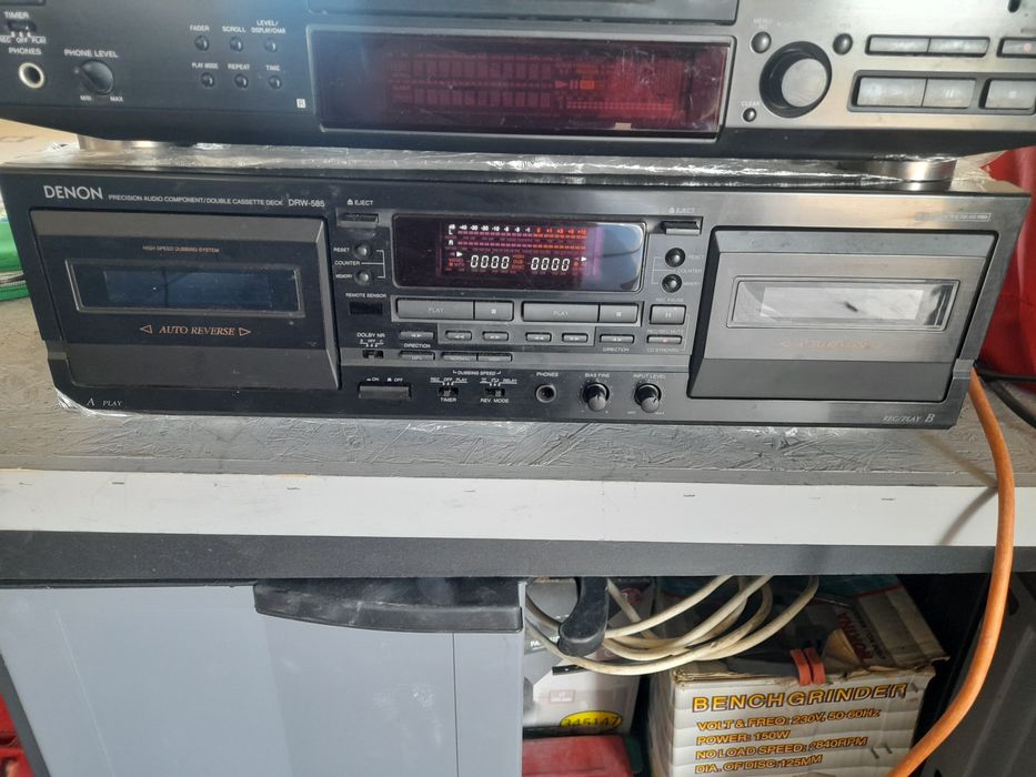 Leitor de cassete duplo denon