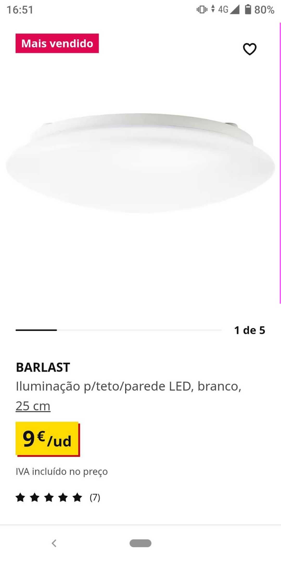 Candeeiro de teto Barlast - IKEA