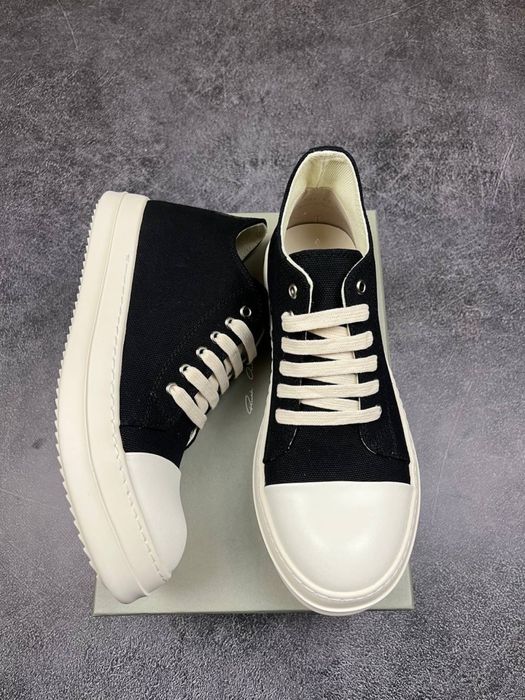 Низькі Rick Owens Ramones  Black White(Чорно-Білі),ріковенс,rickowens