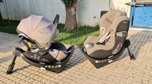 Cadeira auto CYBEX Sirona Z cinza tecido Plus + base Z isofix rotativa