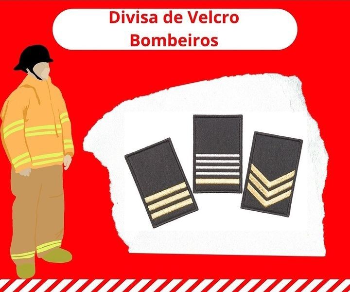 Divisas de Peito com Velcro - Bombeiros