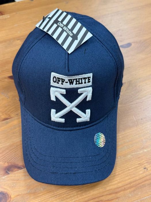 Czapka męska granatowa uniwersalny off white regulacja rozmiaru